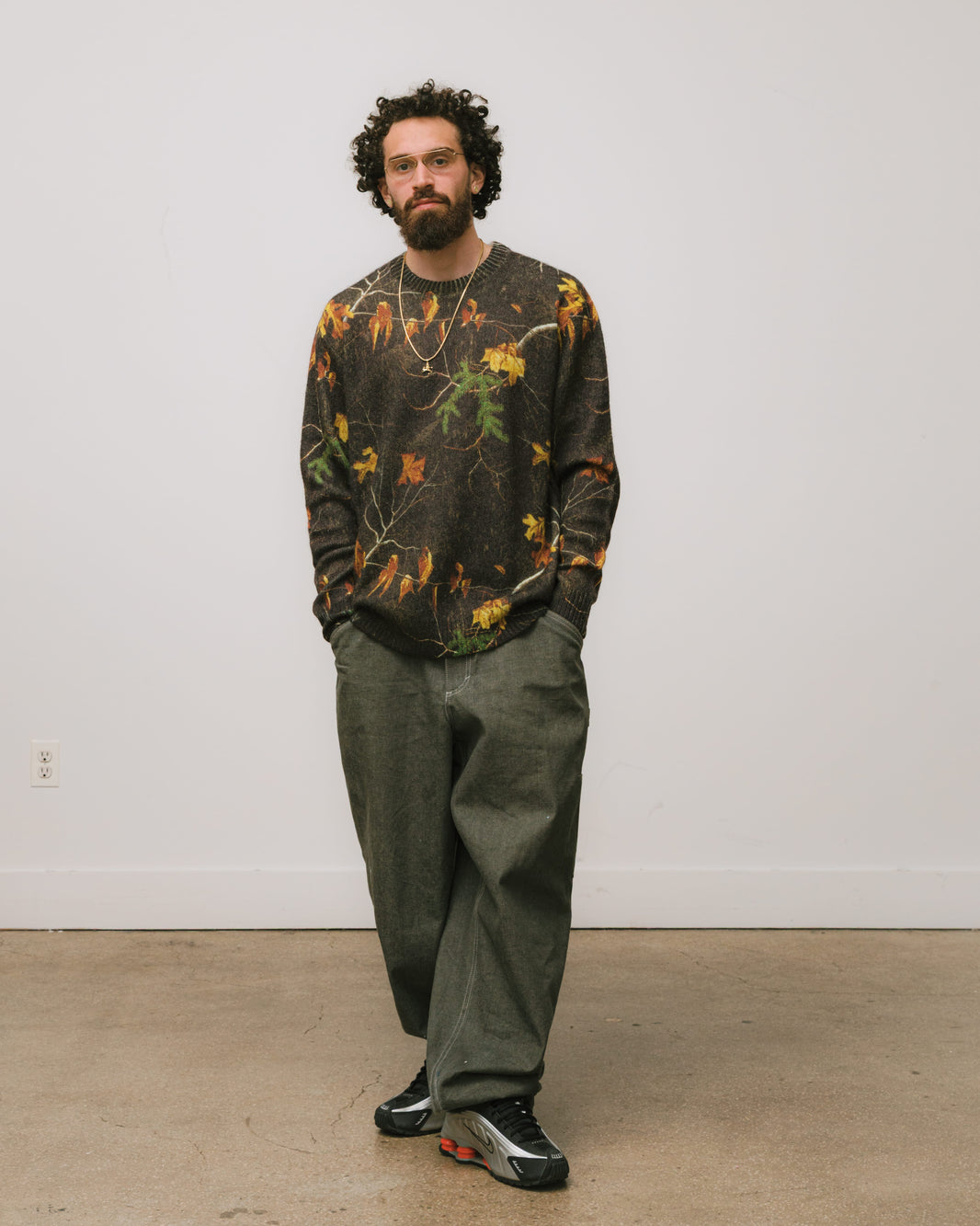 Tree Camo Mohair Sweater
