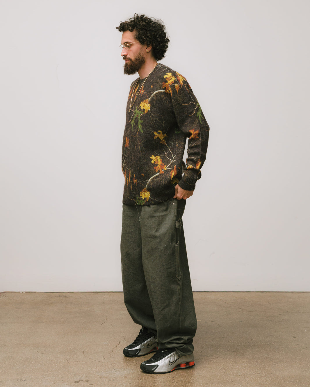 Tree Camo Mohair Sweater