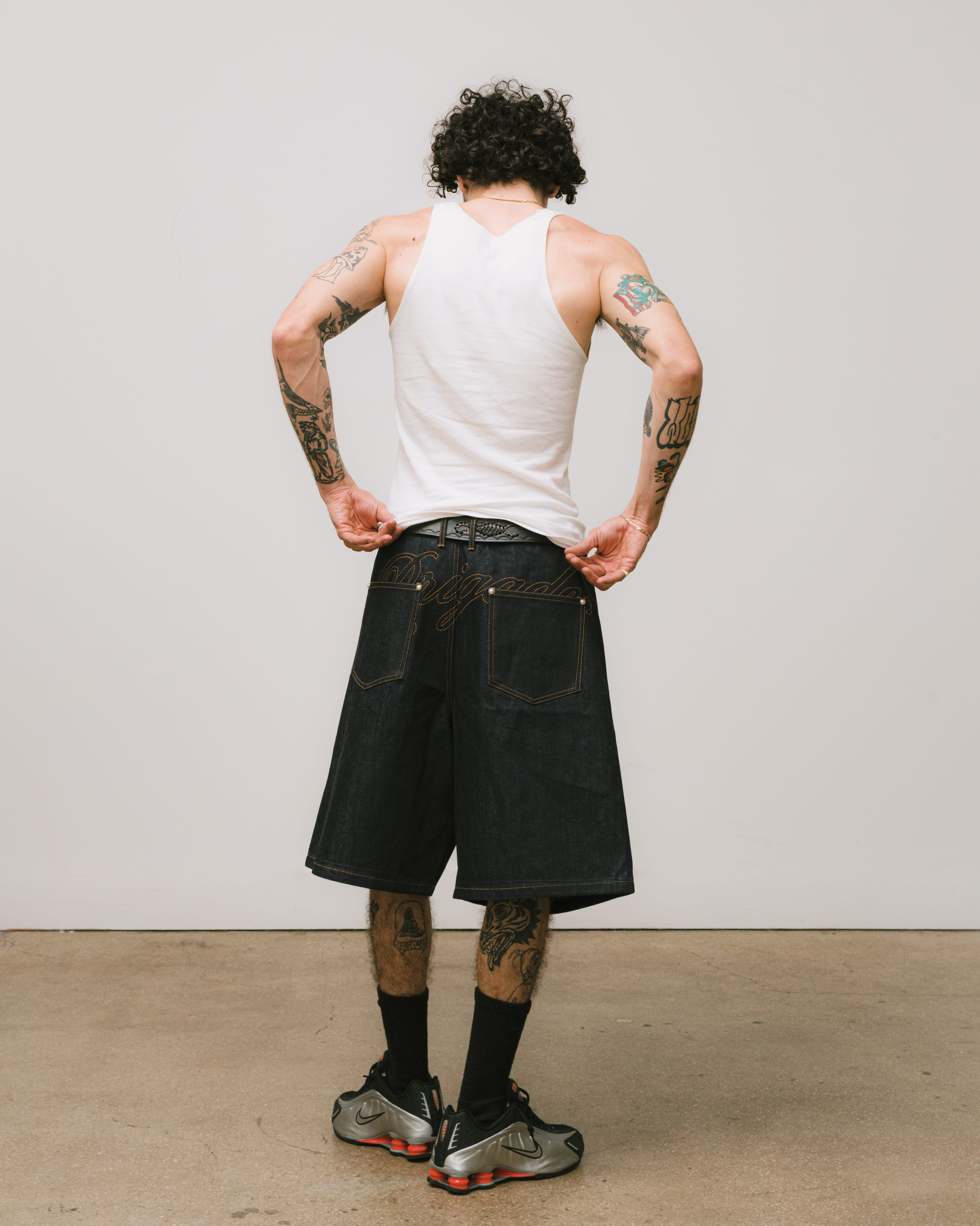 Studded Denim Shorts – Brigade USA