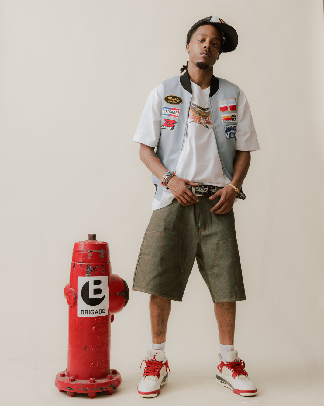 Raw Denim Double Knee Shorts