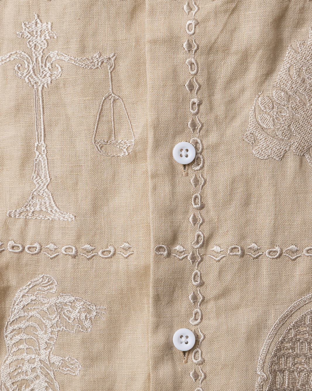 Embroidered Emblem Button Up