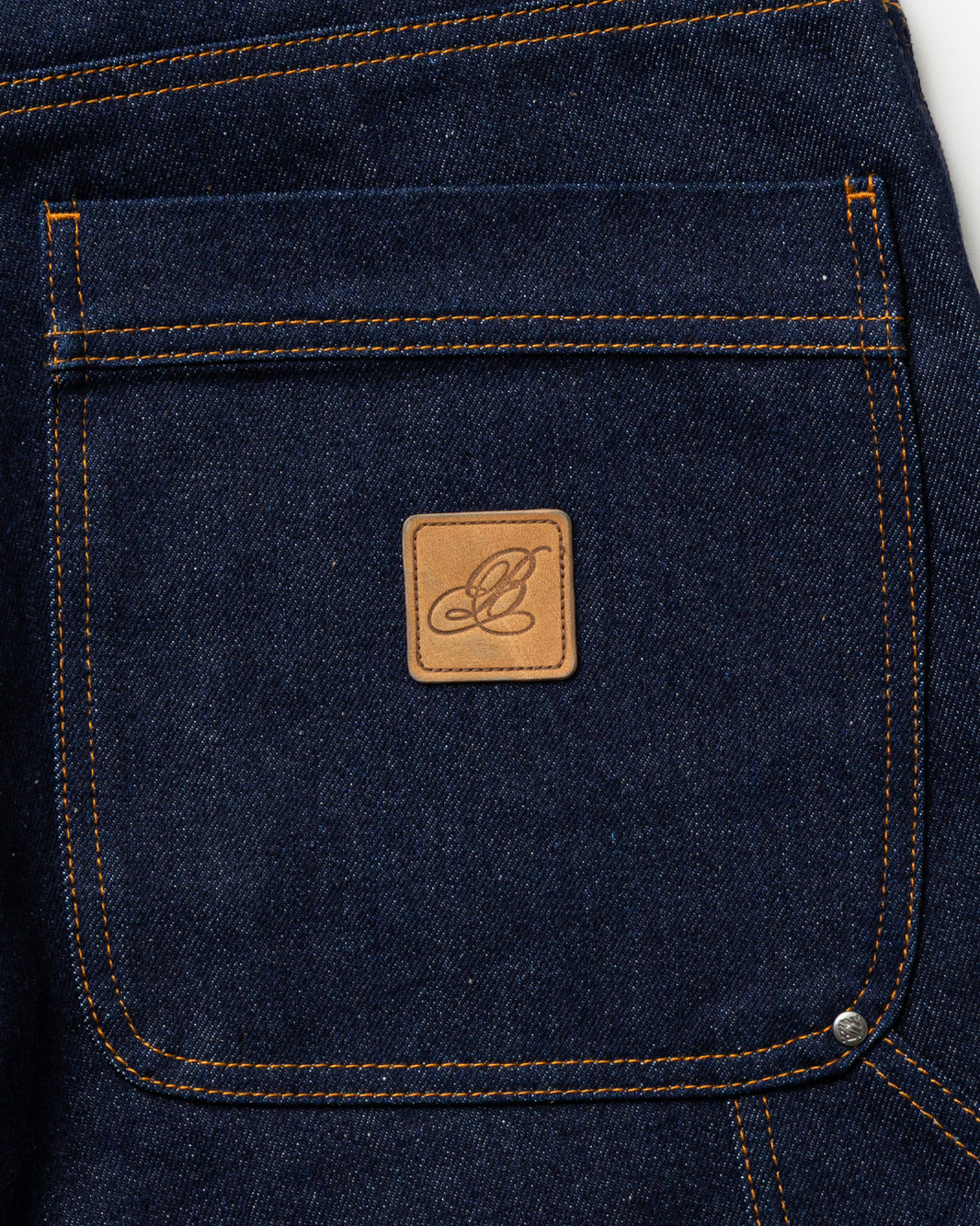 Raw Denim Double Knee Carpenter Pants