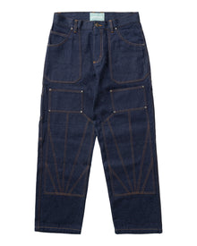 Raw Denim Double Knee Carpenter Pants