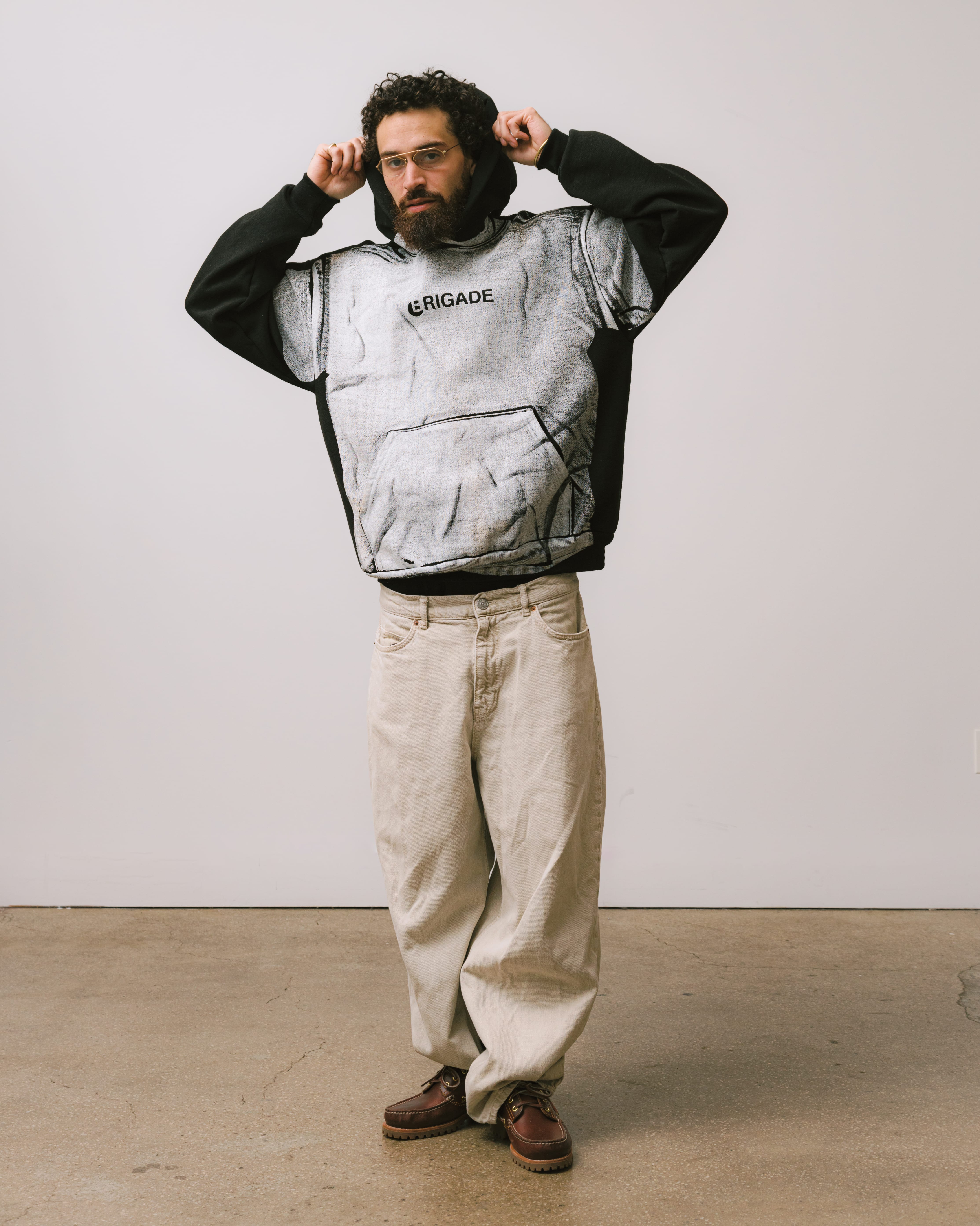 Tromp-l'oeil Logo Tee Hoodie – Brigade USA