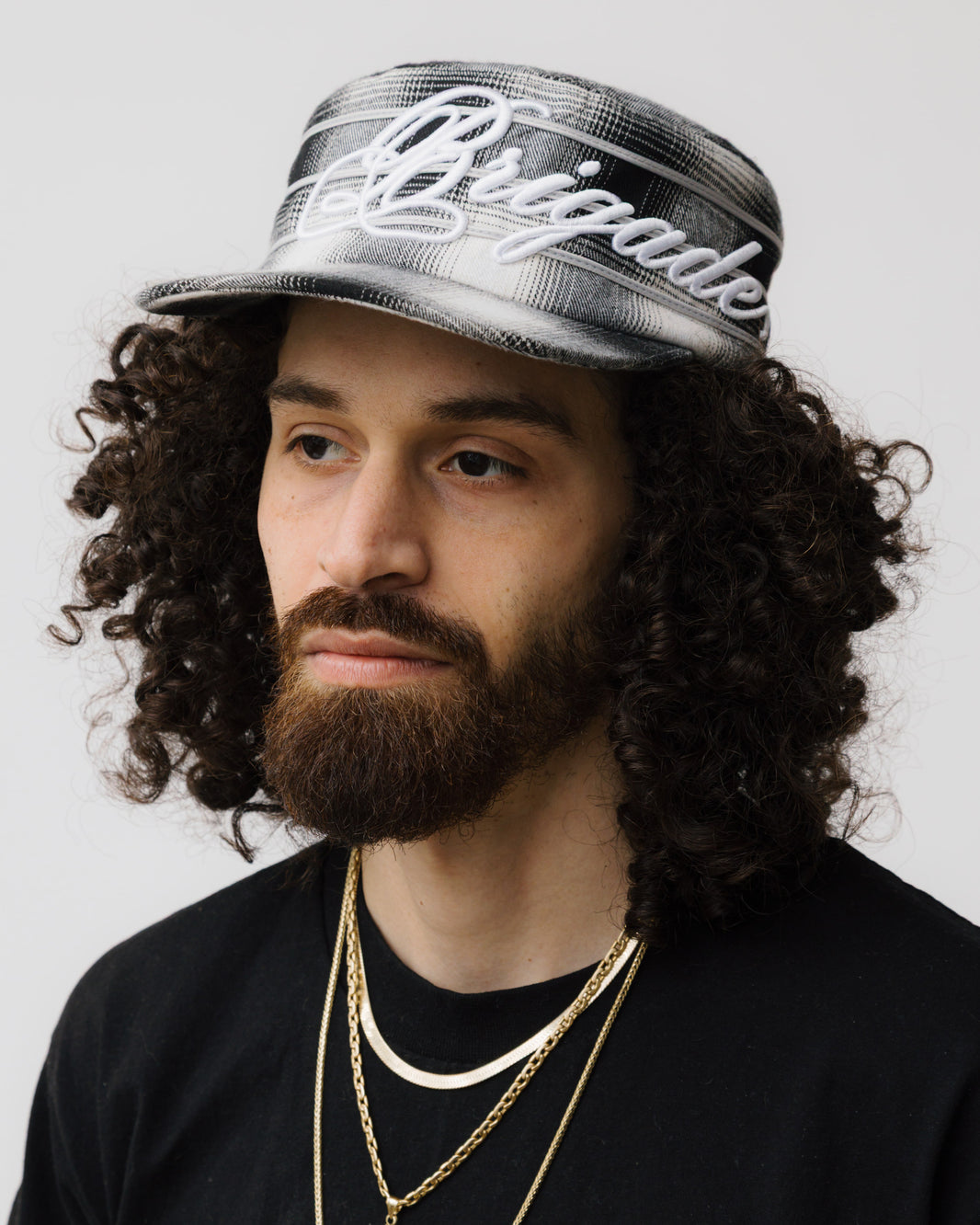 Shadow Plaid Pillbox Hat