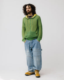 Double Layer Mesh Knitted Hoodie