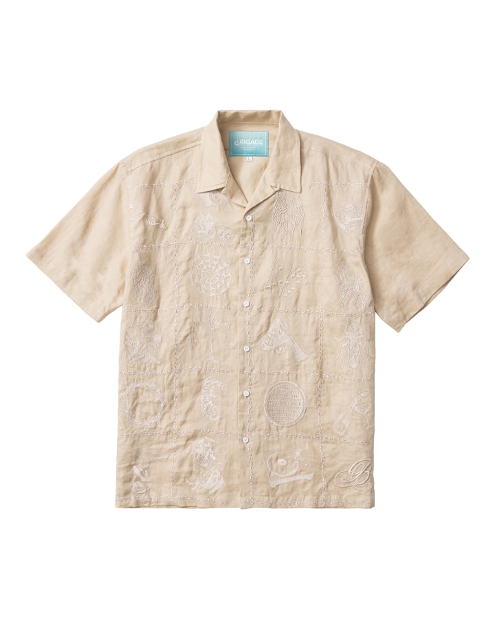 Embroidered Emblem Button Up