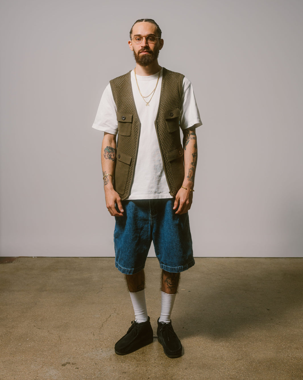 Mesh Knit Utility Vest