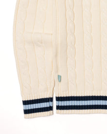 Varsity Cable Knit Sweater