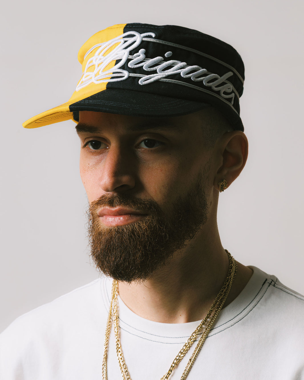 Split Script Pillbox Hat