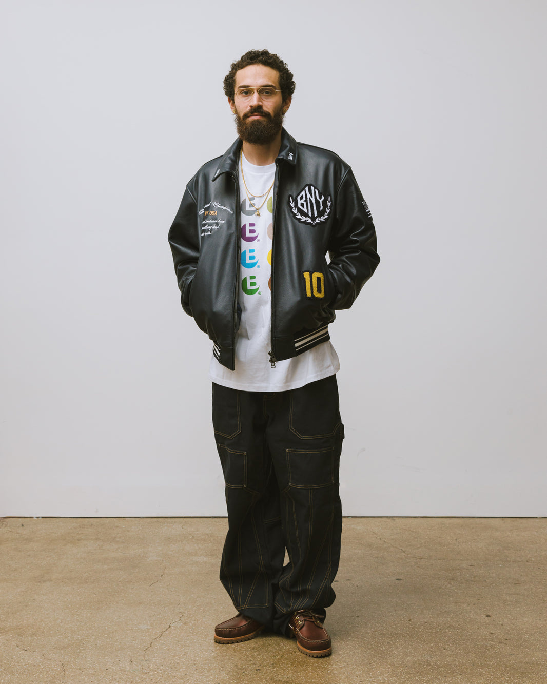Decennial Leather Varsity Jacket
