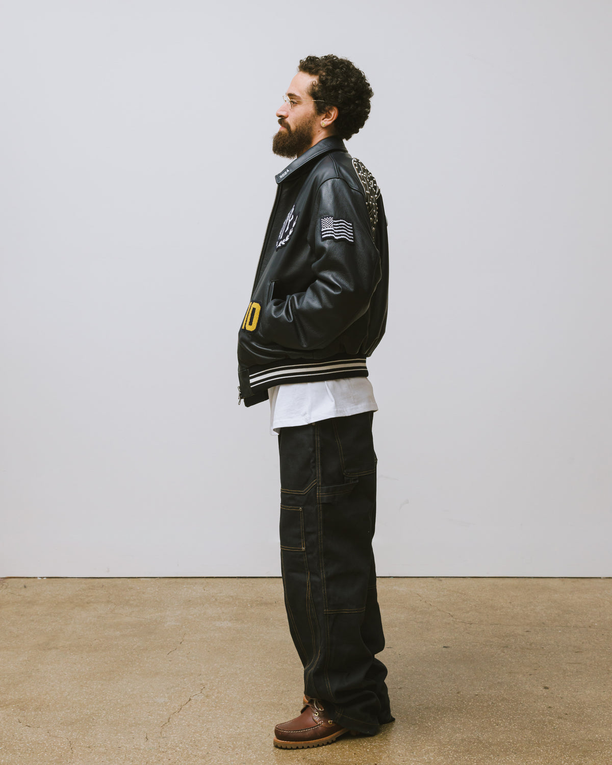 Decennial Leather Varsity Jacket