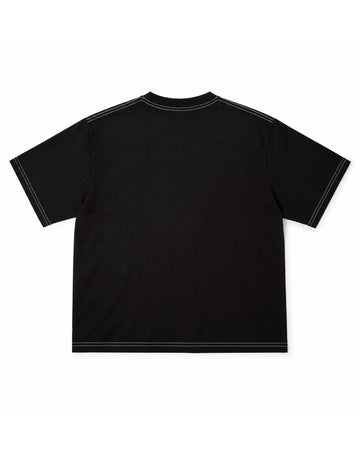 CONTRAST STITCH SCRIPT LOGO TEE
