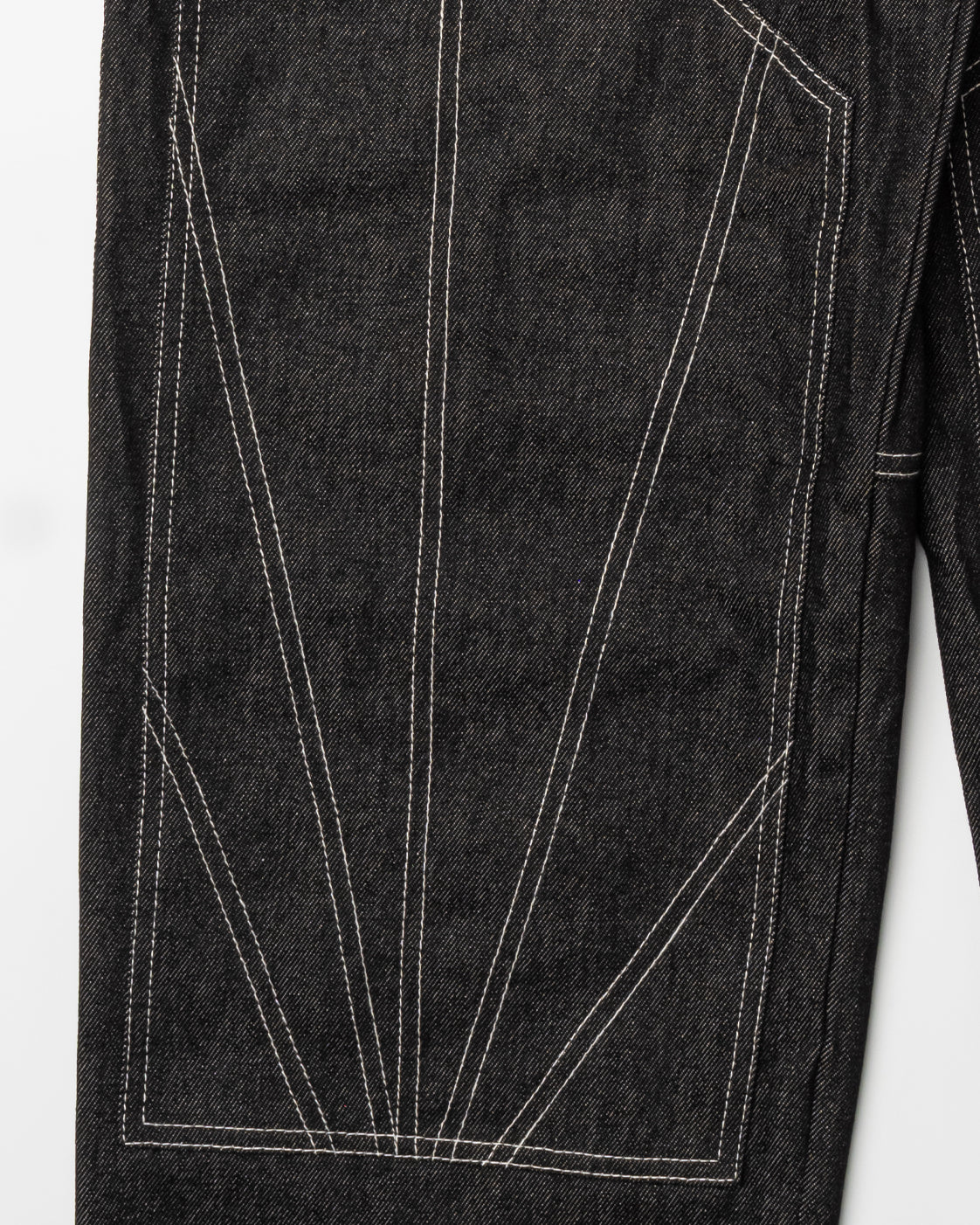 RAW DENIM QUILTED DOUBLE KNEE JEANS