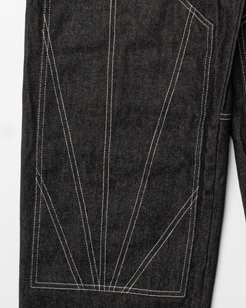 RAW DENIM QUILTED DOUBLE KNEE JEANS