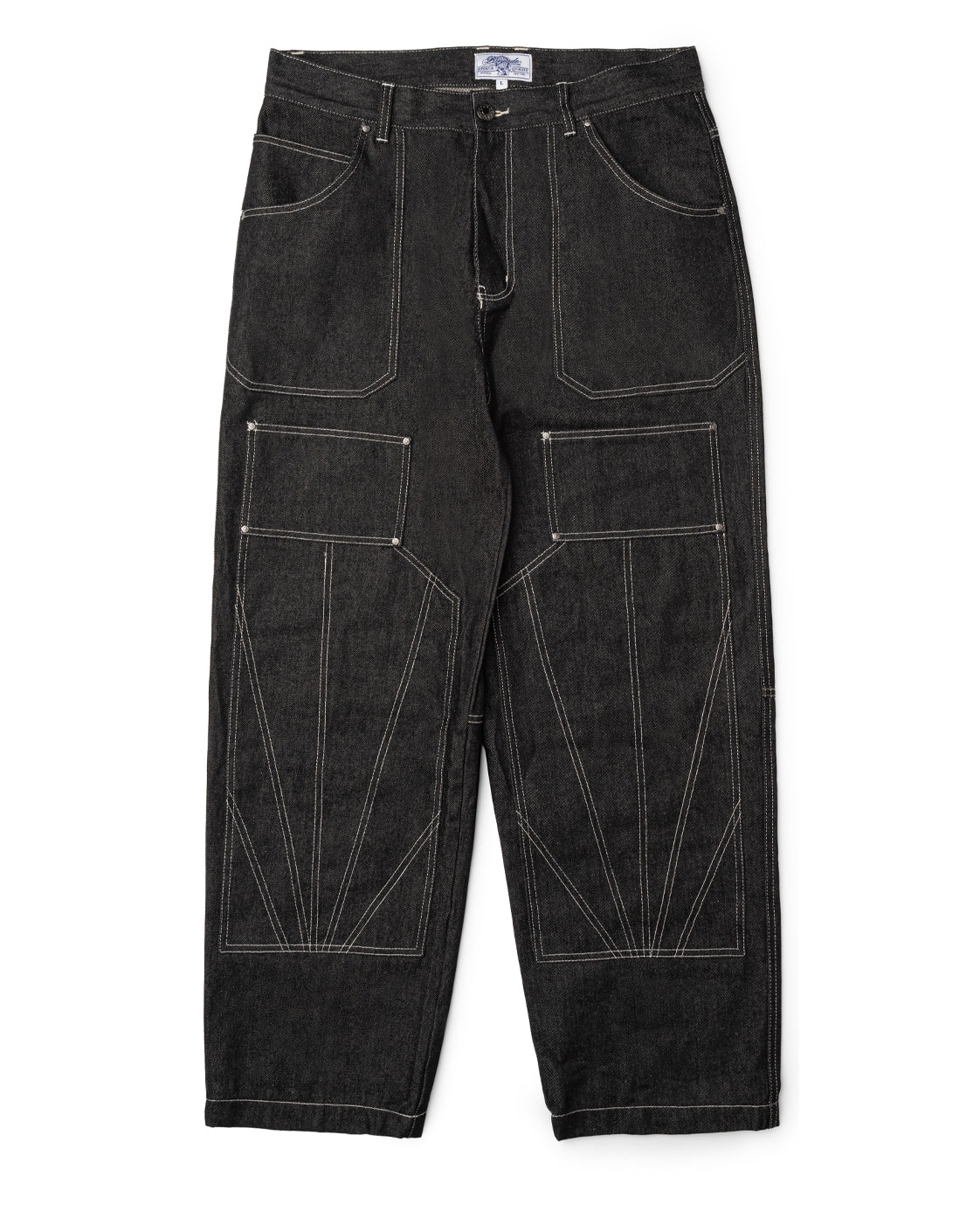 RAW DENIM QUILTED DOUBLE KNEE JEANS