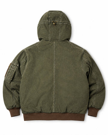 DUFFLE CLASP DENIM BOMBER JACKET
