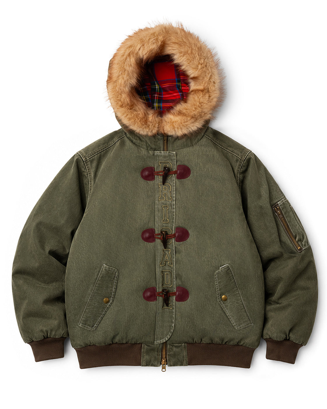 DUFFLE CLASP DENIM BOMBER JACKET