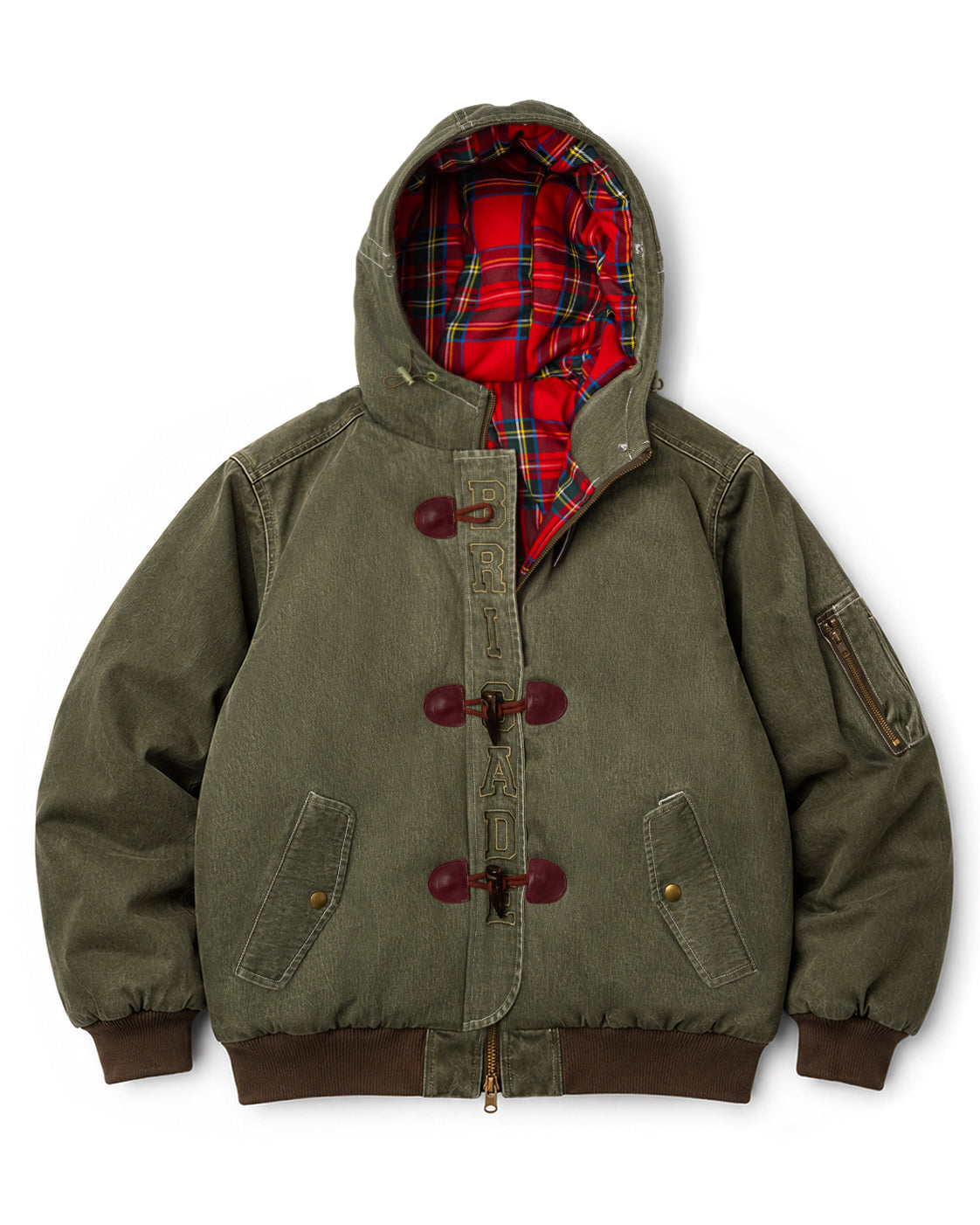 DUFFLE CLASP DENIM BOMBER JACKET