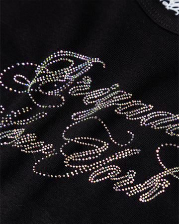 RHINESTONE SCRIPT LOGO BABY TEE