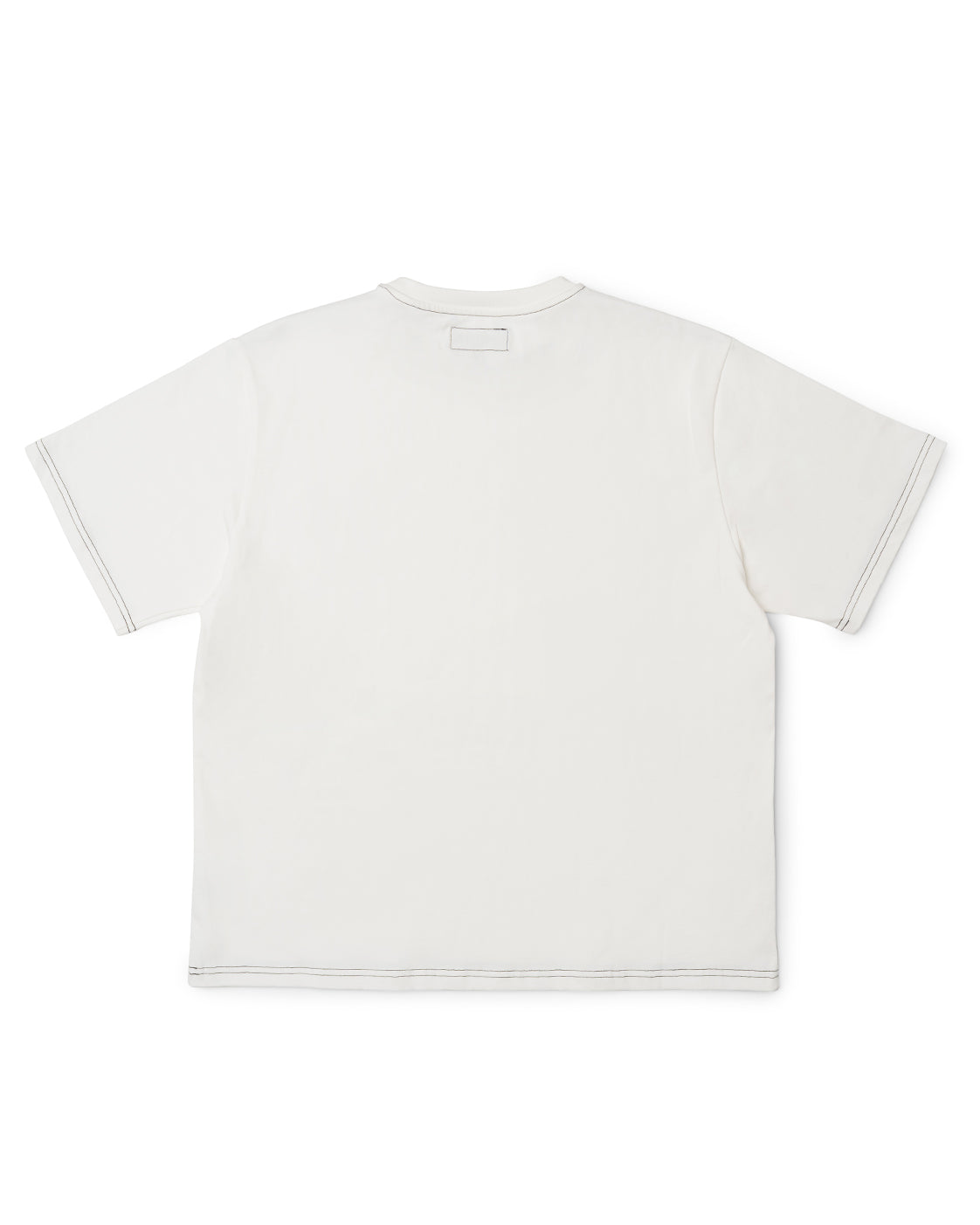 CONTRAST STITCH SCRIPT LOGO TEE