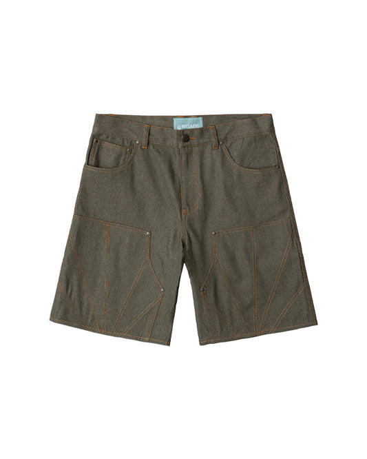 Raw Denim Double Knee Shorts