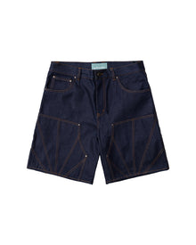 Raw Denim Double Knee Shorts