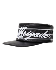 Leather Pillbox Hat