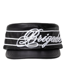 Leather Pillbox Hat