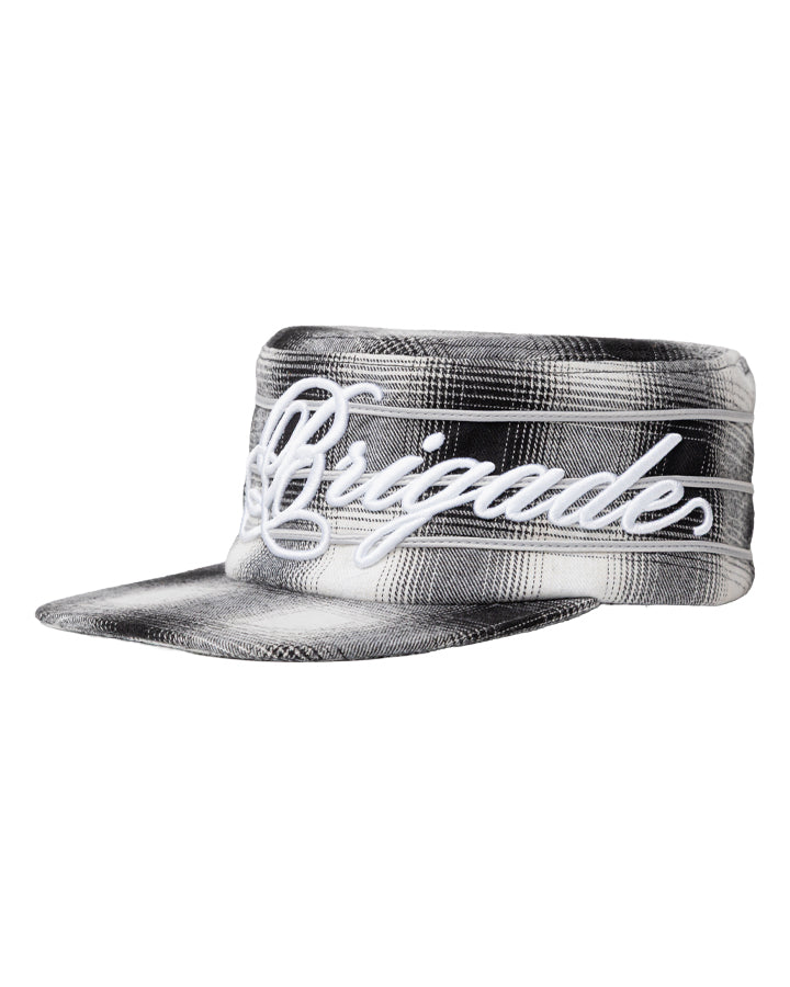Shadow Plaid Pillbox Hat