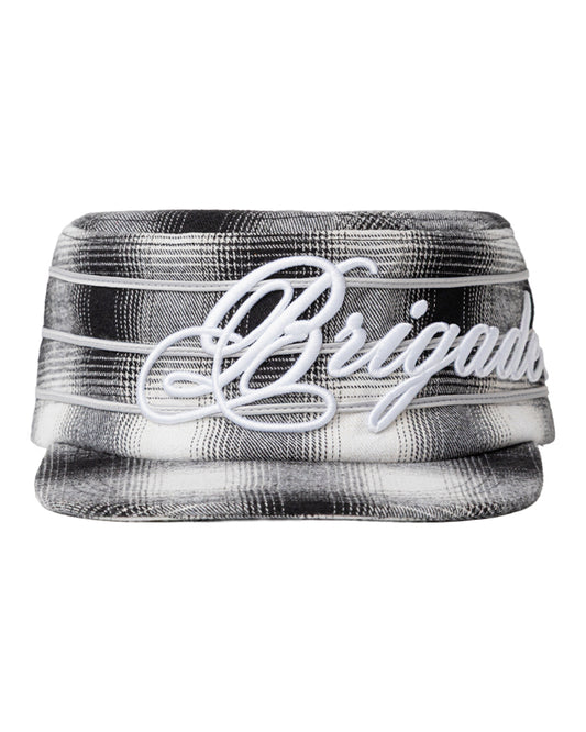 Shadow Plaid Pillbox Hat