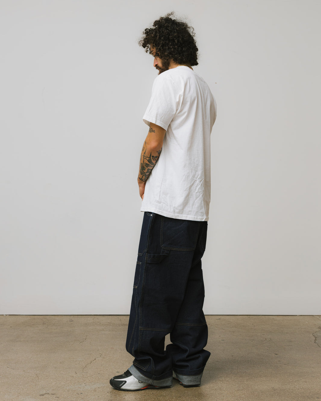 Raw Denim Double Knee Carpenter Pants