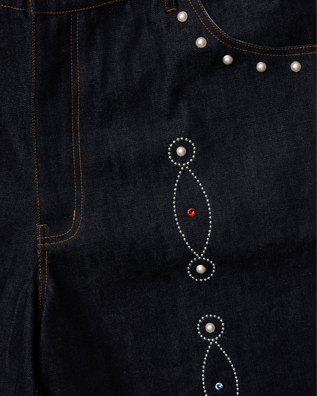 Studded Denim Shorts