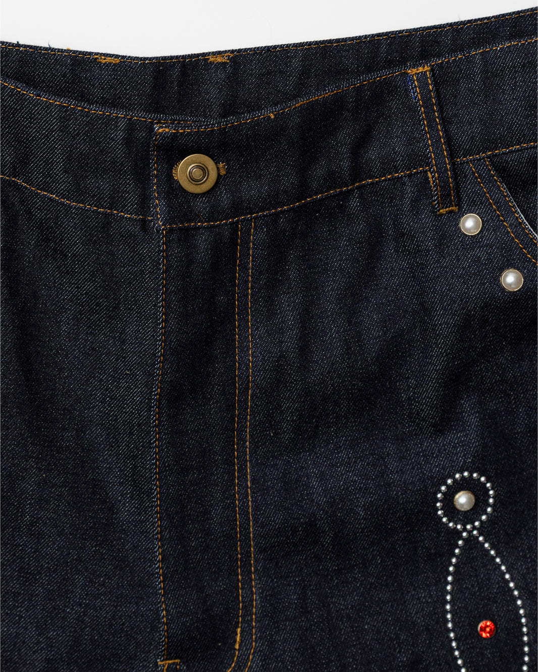 Studded Denim Shorts