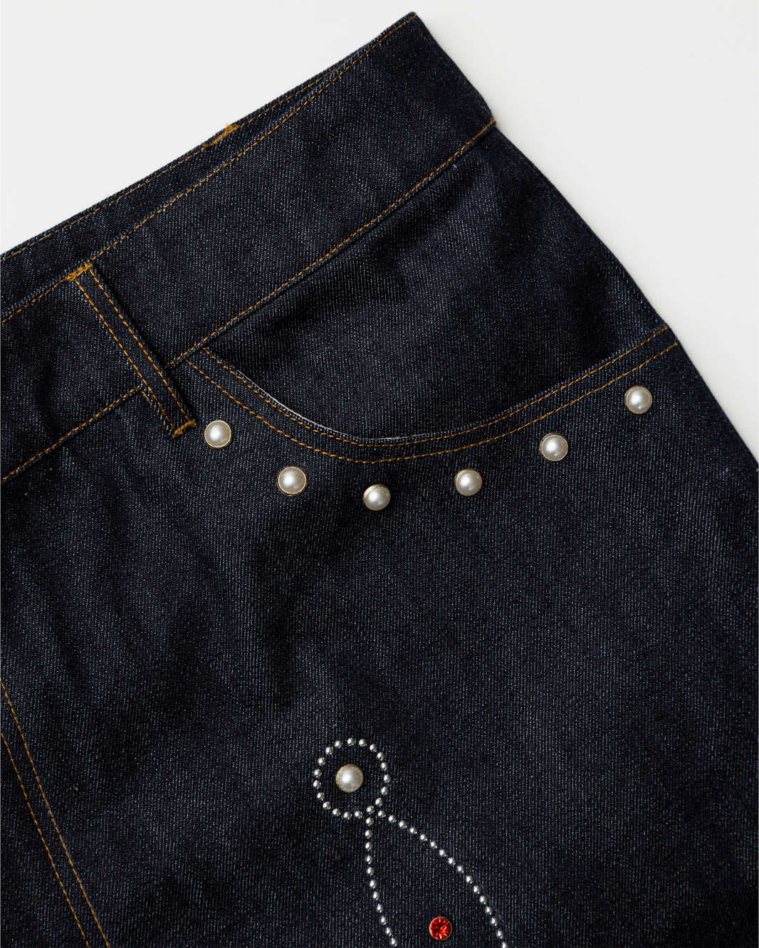Studded Denim Shorts
