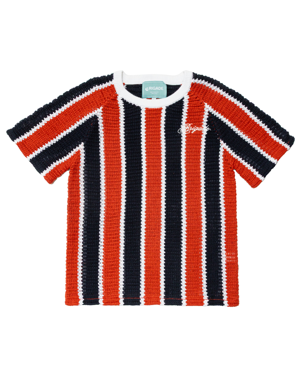 Striped Script Knit T-Shirt