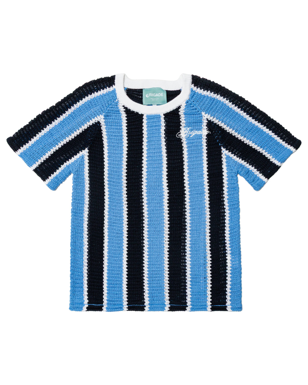 Striped Script Knit T-Shirt