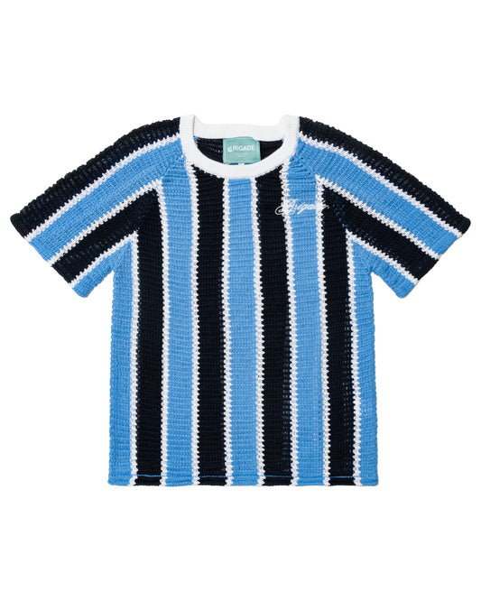 Striped Script Knit T-Shirt