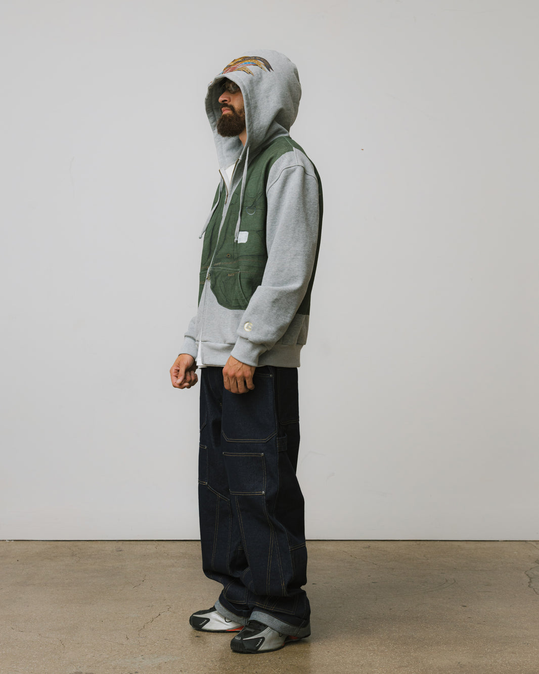 Tromp-L'oeil Vest Zip Hoodie