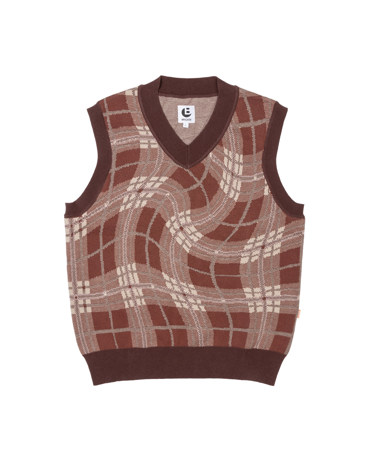 Warped Tartan Knit Vest