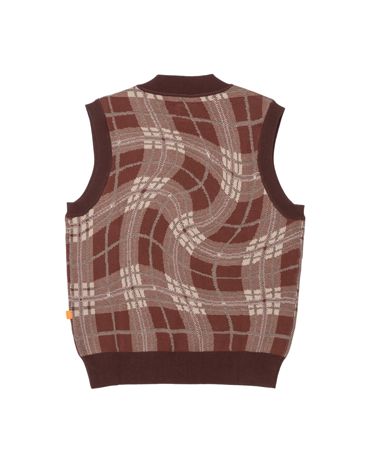 Warped Tartan Knit Vest